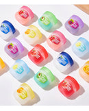 Conjunto de 8 unidades/caixa de Bálsamo Labial de Frutas Hidratante Base Anti-Ressecamento Cuidado da Pele dos Lábios