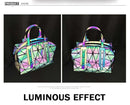 Bolsa Feminina Boston Handbags Bolsa Geométrica Luminosa Com Paetês A Laser Bolsa Transversal