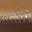 1 Par de Brincos de Aço Inoxidável com Pequeno Zircônia Cristal Brinco Fino de Helix Tragus Brincos de Cartilagem Joias para Piercing