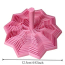 Estrela Sensory Antiestresse 3D Impressa, Alças de Fácil Pegada, Girador de Hexágono em Espiral para Estresse (Vermelho e Azul, 11,78 cm)