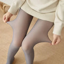 Meias polares grossas, leggings de inverno quentes, collants femininos forrados com lã, meias-calças efeito pele, calças de lã translúcidas falsas