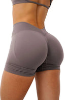 Shorts de Academia Feminino Cintura V Cintura Alta Roupas de Treino Fitness Yoga Corrida Levantamento de Glúteos Leggings