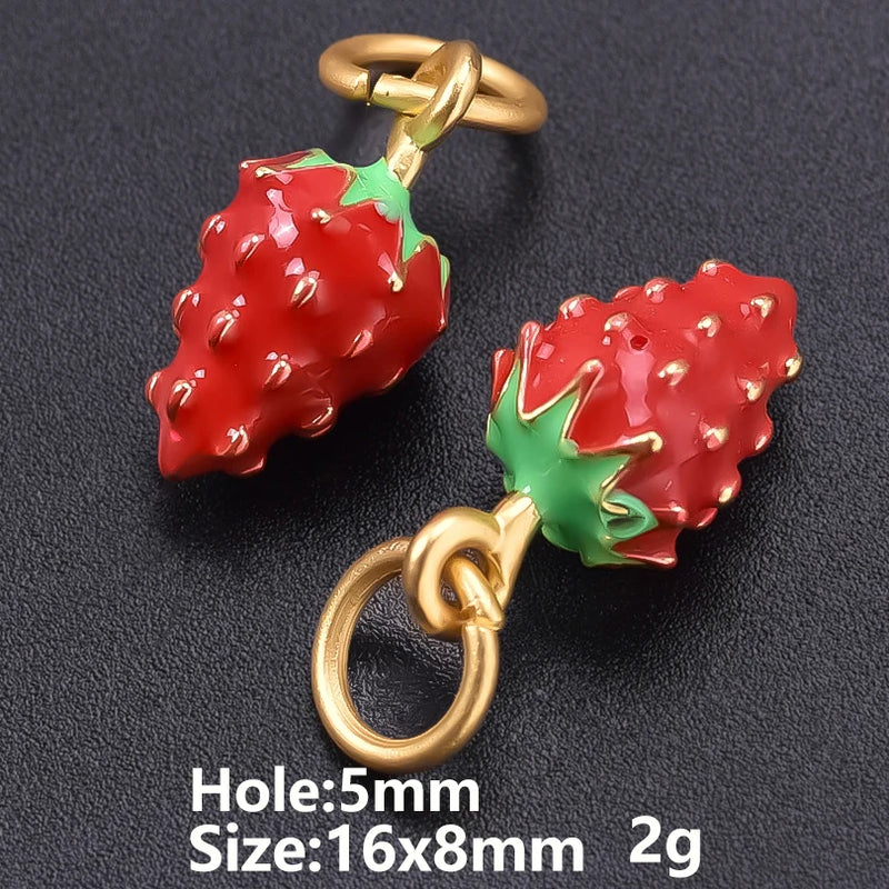 6/16 Peças Estilos Mistos Frutas Banana Morango Melancia Vegetais Repolho Cogumelo Cenoura Pingente Para Fazer Joias