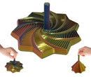 Estrela Sensory Antiestresse 3D Impressa, Alças de Fácil Pegada, Girador de Hexágono em Espiral para Estresse (Vermelho e Azul, 11,78 cm)