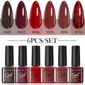 Kit de Esmalte em Gel 6 Peças/Conjunto 7ml , Semi Permanente Removível UV Verniz para Unhas de Gel