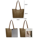 Bolsa de Cor Sólida para Mulheres Bolsas de Ombro de Designer Bolsa Transversal de Couro Macio de Luxo Bolsa Tote de Grande Capacidade Grandes