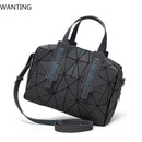 Bolsa Feminina Boston Handbags Bolsa Geométrica Luminosa Com Paetês A Laser Bolsa Transversal