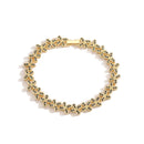 Colar de Cristal Trevo de Quatro Folhas, Pulseira de Luxo Feminina com Zircônia Brilhante, Joia de Presente de Alta Qualidade