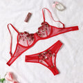 Round Up Night Lindas Sexy Bordado Floral 2 Peças Lingerie Conjuntos Sensuais