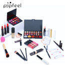 Kit de Maquiagem Mulheres e Adolescentes Sombra de Olhos Nude, Base, Primer, Pincel, Gloss Labial Nude