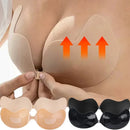 Sutiã Invisível Feminino Push Up, Sutiã Sem Costas e Sem Alças, com Fecho Frontal, Lingerie, Almofada de Silicone Autoadesiva para Seios
