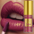 14 Cores Brilho Glitter Metálico Gloss Labial Brilhante de Longa Duração Batom Líquido à Prova d'Água Maquiagem Óleo Labial Tinta Labial