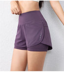 Shorts feminino de secagem rápida, cintura elástica, shorts esportivos ativos com bolsos