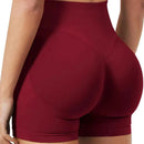Shorts de verão femininos de cintura baixa, sem costura, shorts de academia, shorts de yoga, shorts de corrida e shorts de treino ciclismo de alta elasticidade