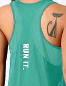 Colete esportivo feminino com letras bordadas de secagem rápida, roupa esportiva em rede respirável