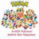 Figuras de Anime Pokémon Tamanho Grande Aleatório 10/20/30/40/50PCS Modelo de Ação Brinquedo Fofo Pikachu Original 4-6CM Presentes de Aniversário para Crianças