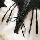 Roupas Íntimas Sexy Femininas Conjuntos de Lingerie em Renda Malha Exótica Body Transparente Luvas Meias de Seda Conjunto Roupas Adulto