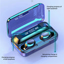 Fones de ouvido F9-5 Bluetooth sem fio com display LED