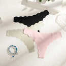 Calcinhas Sexy Sem Costura Femininas com Design Ondulado, Calcinha Ultraleve em Seda Gelada, Sexy, Cintura Baixa, Fio Dental Feminino, Lisa