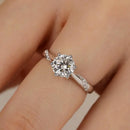 Anel de Diamante Moissanite COSYA 1/2/3CT Cor D Prata S925 Certificado de Laboratório Diamante Joia Fina Clássica