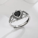 Anel de prata esterlina 925 com ágata natural que nunca desbota, estilo hip-hop, anel Unisex