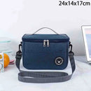 Bolsa de Mão para Marmita Simples Bolsa de Armazenamento Quadrada Térmica Bolsa de Alumínio Espessa Bolsa Bento Grande Capacidade Bolsa de Piquenique Com Compartimento para Arroz