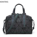 Bolsa Feminina Boston Handbags Bolsa Geométrica Luminosa Com Paetês A Laser Bolsa Transversal