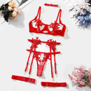 Conjunto Lingerie sensual sutiã aberta Roupa íntima transparente renda de luxo exóticos