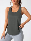 Colete esportivo feminino com letras bordadas de secagem rápida, roupa esportiva em rede respirável