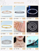 Pulseira EWYA em Prata Esterlina 925 com Moissanita 0,1ct 3mm D VVS1 Diamante com GRA para Mulheres, Brilhante, Festa de Casamento, Joia Fina