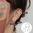 Brincos de Studs de Piercing Tragus Helix de Cristal CZ em Aço Inoxidável