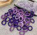 50/100 Peças de Elásticos de Cabelo para Crianças, Coloridos de Nylon