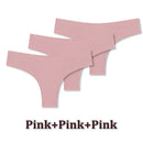 KIT 3 Peças Calcinhas Maillard Sem Costura Ultrafinas Calcinhas Brasileiras de Seda Gelada Sexy Tanga de Cintura Baixa Feminina Sólida