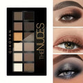 Paleta de Sombras Profissional com 12 Cores Natural Cintilante e Fosca Nude Cosmético para Maquiagem de Olhos