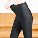 Leggings Femininas Tamanho 6XL Grande, Meias-Calças Térmicas de Inverno, Forro Fino de Lã, Cintura Alta, Sexy, Slim, Calças Elásticas, Leggings Femininas com Brilho