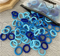 50/100 Peças de Elásticos de Cabelo para Crianças, Coloridos de Nylon