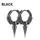 1 Par de Brincos Punk de Aço Inoxidável,  Joias de Piercing Ear Vintage Hip Hop