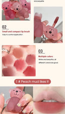Batom Art Value Bear Velvet Lip Clay com Gloss Labial Sedoso Branco
