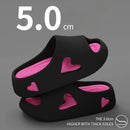 Chinelo Feminino Tipo Havaiana com Coração, Plataforma, Nuvem, Outdoor e Indoor, Sandália Macia de Verão, Rasteira