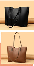 Bolsa de Cor Sólida para Mulheres Bolsas de Ombro de Designer Bolsa Transversal de Couro Macio de Luxo Bolsa Tote de Grande Capacidade Grandes