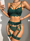 Conjunto de sutiã e calcinha erótica sexy de renda transparentes fio dental sexy,  lingerie sensual sofisticada de luxo