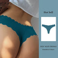 Calcinhas Sexy Sem Costura Femininas com Design Ondulado, Calcinha Ultraleve em Seda Gelada, Sexy, Cintura Baixa, Fio Dental Feminino, Lisa