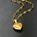 Colar de Pingente de Coração Doce e Romântico ASONSTEEL para Mulheres, Metal de Aço Inoxidável,  Deslumbrante, Joia Y2K