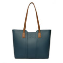 Bolsa de Cor Sólida para Mulheres Bolsas de Ombro de Designer Bolsa Transversal de Couro Macio de Luxo Bolsa Tote de Grande Capacidade Grandes