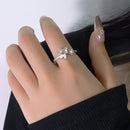 Anel de Guitarra com Nota Musical Joias Design Exclusivo Anéis Ajustáveis para Indicador Feminino Anel de Declaração