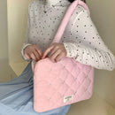 Pasta Executiva com Laço Bordado Bolsa de Arquivo Grande Capacidade Bolsa de Documento Bolsa de Mão Bolsa de Ombro Bolsa para Laptop Trabalho de Escritório