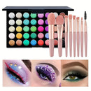Paleta de Sombras com 40 Cores Glitter Fosco à Prova d'Água de Longa Duração