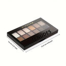 Paleta de Sombras Profissional com 12 Cores Natural Cintilante e Fosca Nude Cosmético para Maquiagem de Olhos