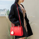 Yogodlns Bolsas Femininas Sacolas Grandes Bolsa de Ombro Quadrada de Couro PU com Pompom Transversal