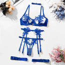 Conjunto Lingerie sensual sutiã aberta Roupa íntima transparente renda de luxo exóticos